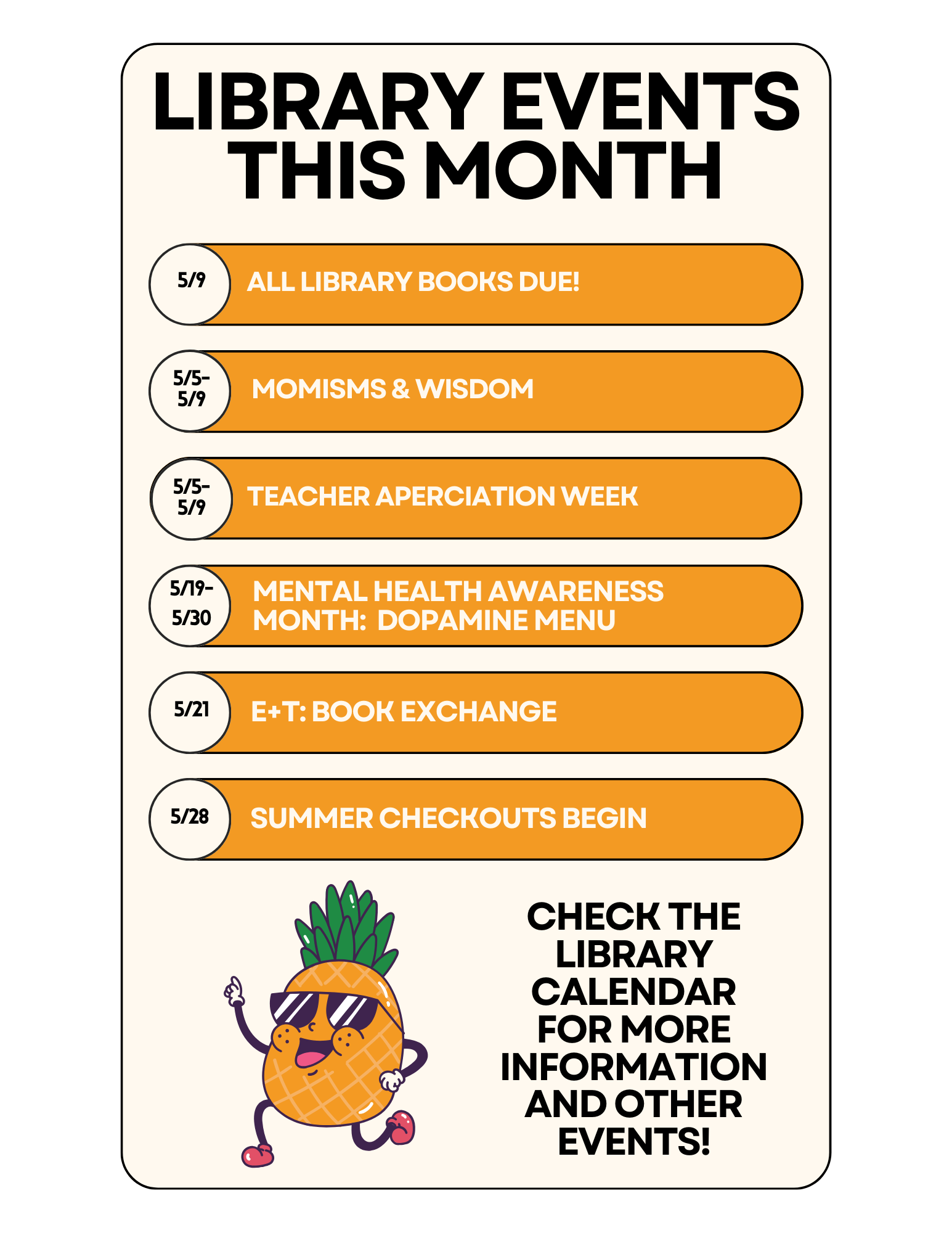 What's going on this month?
